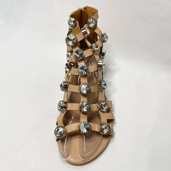 CAPE ROBBIN big gems rhinestone caged sandals ✨ - Picture 12 of 16